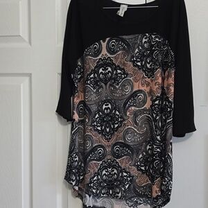 EUC paisley tunic top